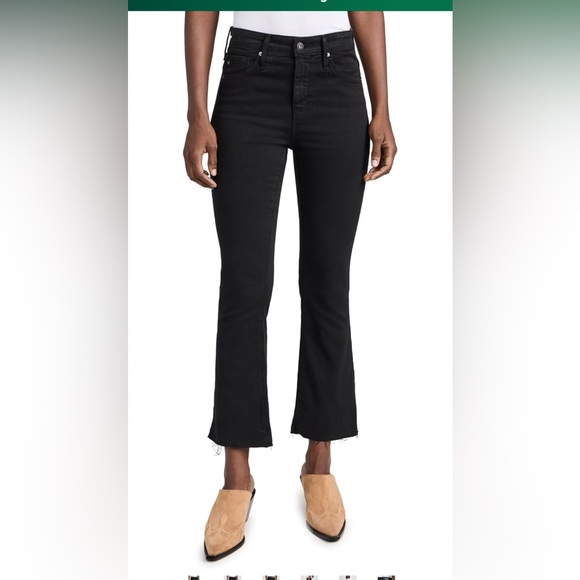 Adriano Goldschmied Farrah Boot Crop Jeans in Black Size 25 - Picture 4 of 8